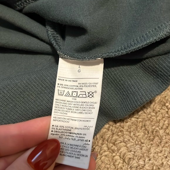 Old Navy jade shadow teal green quarter zip sweatshirt size large - Picture 6 of 8